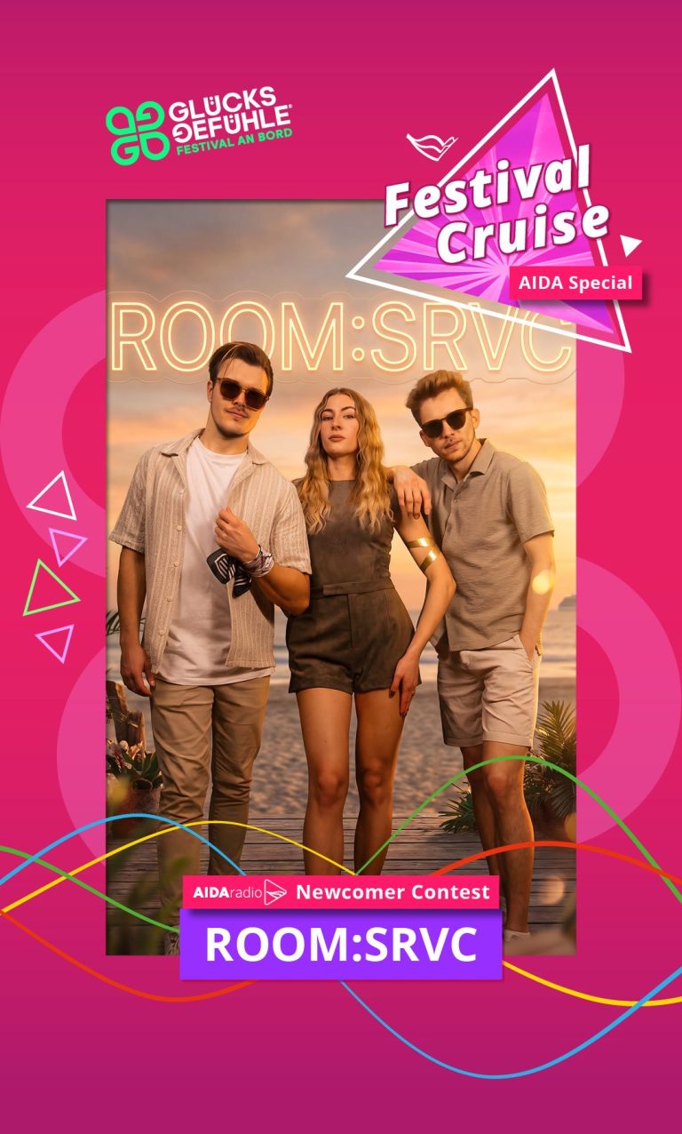 ROOM:SRVC steht im Finale des AIDA FESTIVAL Cruise Newcomer Contests 2026